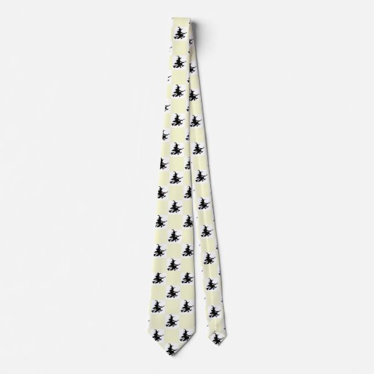 Black Witches Yellow & White Checkered Stropdas (Voorkant)