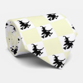 Black Witches Yellow & White Checkered Stropdas (Opgerold)