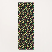 Black With Coloured Dots Yellow Pattern Yogamat (Voorkant)