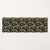 Black With Coloured Dots Yellow Pattern Yogamat (Voorkant (horizontaal))