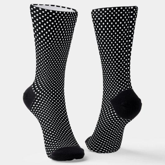 Black with white dots sokken (Gebogen)