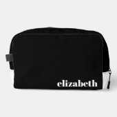 Black with White Name Toilettasje (Voorkant)