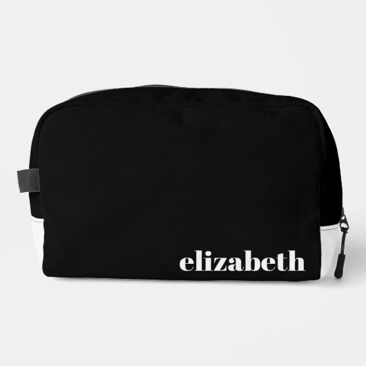 Black with White Name Toilettasje (Voorkant)