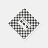 Black | Witte cheques Baby Q BBQ Douche Servetten (Hoek)