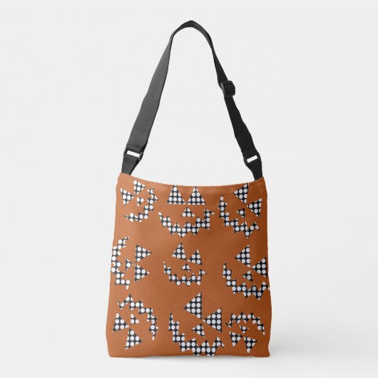 Black. Witte, & Oranje Jack O’ Lanterns canvas tas (Voorkant)