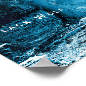 Black Wolf Bossen Forest Night Fantasy Poster (Hoek)