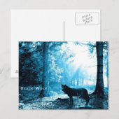 Black Wolf Briefkaart (Voorkant / Achterkant)