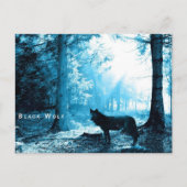 Black Wolf Briefkaart (Voorkant)