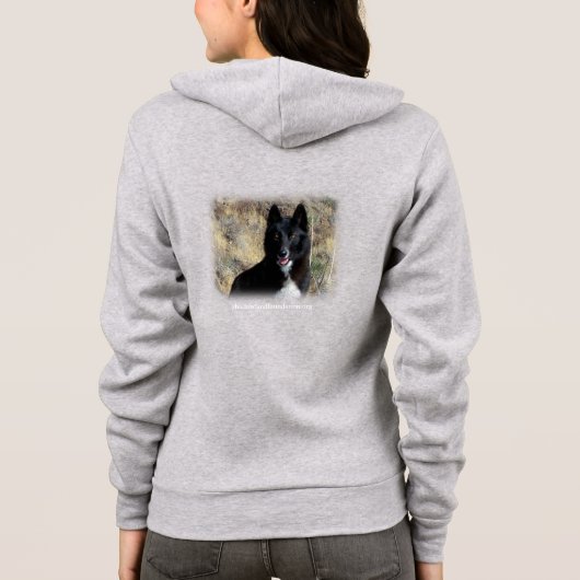 Black Wolf Fleece Jacket Hoodie (Achterkant)