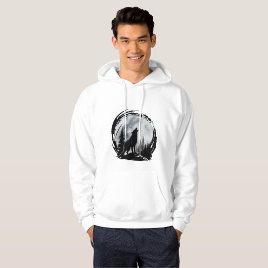 Black Wolf Hoodie (Voorkant volledig)