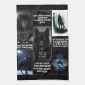 Black Wolf Ik verlies nooit, noch ik win, noch ik  Theedoek (Verticaal)