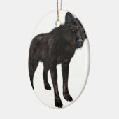 Black Wolf Keramisch Ornament (Links)