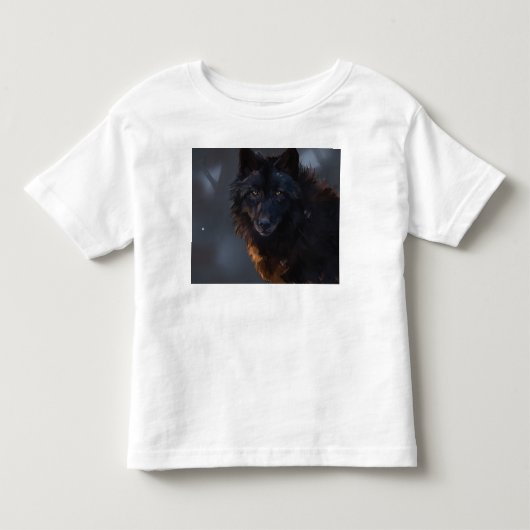Black Wolf Kinder Shirts (Voorkant)