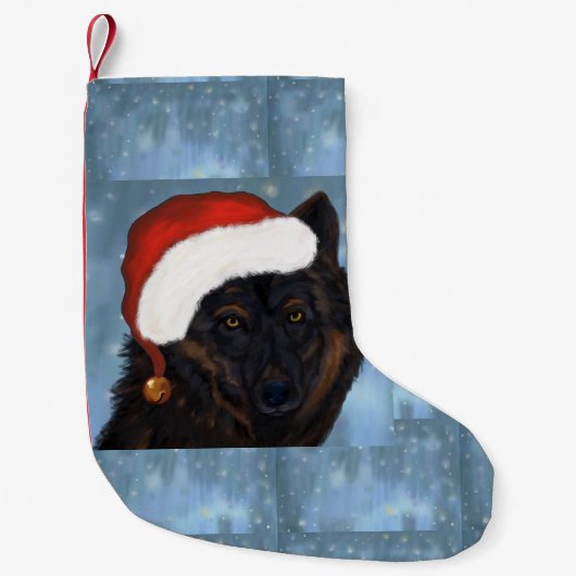 Black Wolf Kleine Kerstsok (Voorkant)