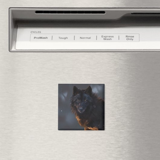 Black Wolf Magneet (Insitu (Vaatwasser))