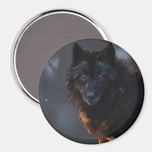 Black Wolf Magneet (Voorkant / Achterkant)