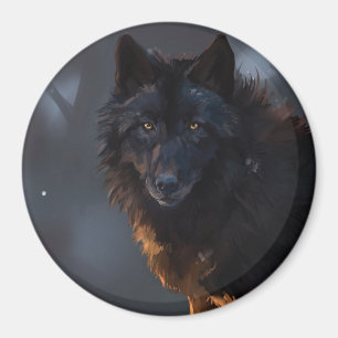Black Wolf Magneet