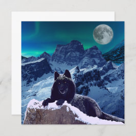 Black Wolf Moon | Gothische platte Kaart