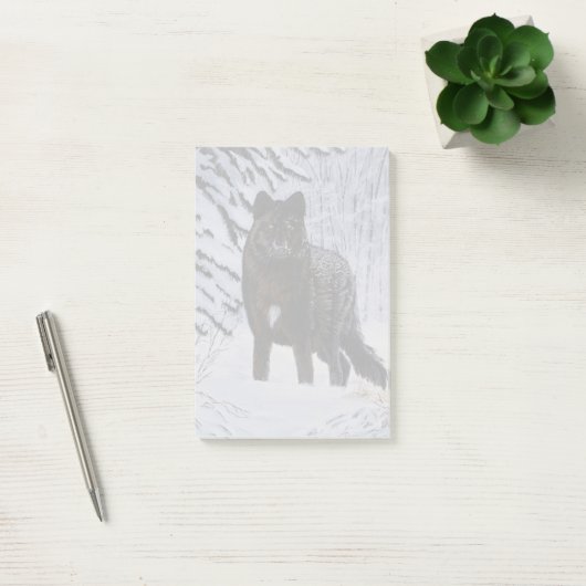 Black Wolf Post-it® Notes (Kantoor)