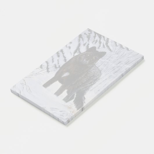 Black Wolf Post-it® Notes (Schuin)