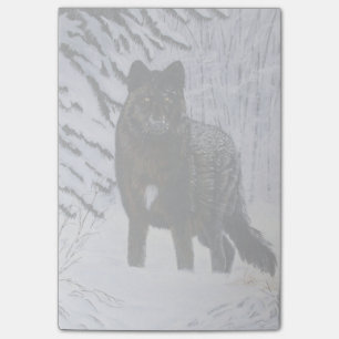 Black Wolf Post-it® Notes