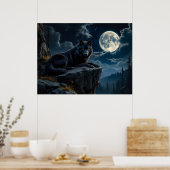 Black Wolf Poster (Keuken)