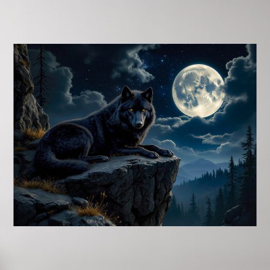 Black Wolf Poster (Voorkant)