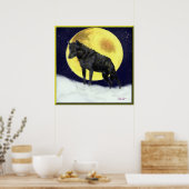 Black Wolf Poster (Keuken)