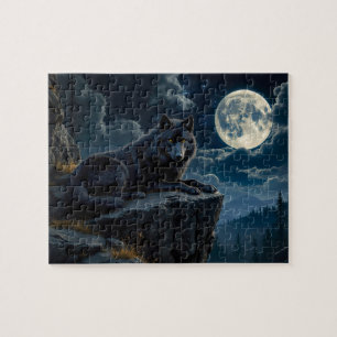 Black Wolf Puzzle Legpuzzel