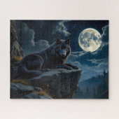 Black Wolf Puzzle Legpuzzel (Horizontaal)
