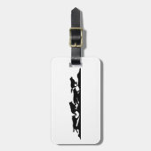 Black Wolf Silhouette Wild Hardlopen met de Pack Bagagelabel (Voorkant verticaal)