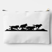 Black Wolf Silhouette Wild Hardlopen met de Pack Etui (Achterkant)