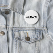 Black Wolf Silhouette Wild Hardlopen met de Pack Ronde Button 5,7 Cm (In situ)