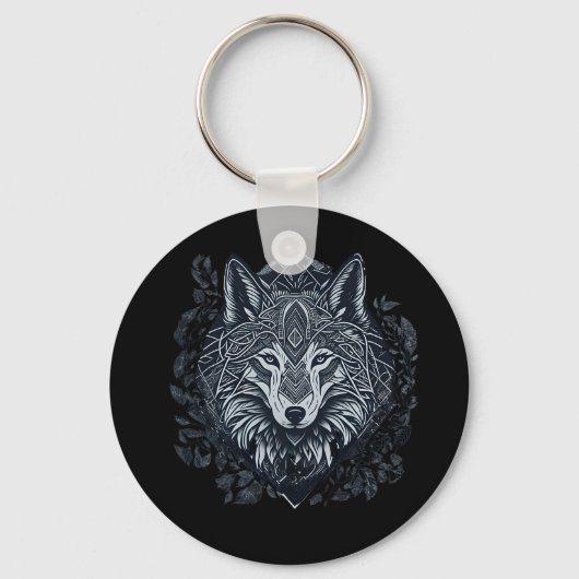Black Wolf-Sleutelhanger Sleutelhanger (Voorkant)