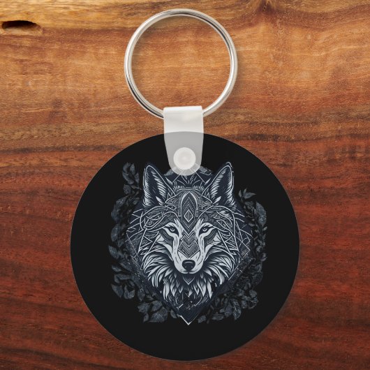 Black Wolf-Sleutelhanger Sleutelhanger (Voorkant)