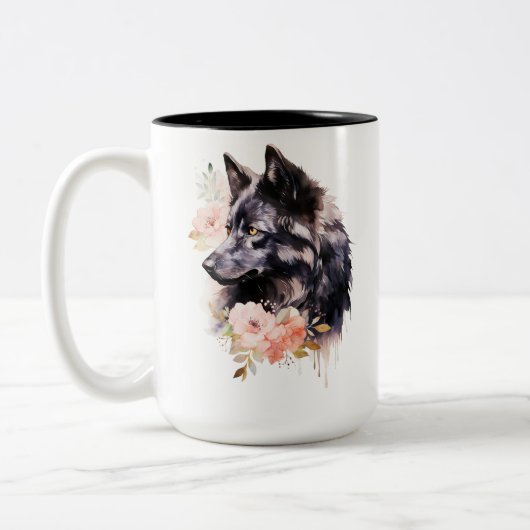 Black Wolf Tweekleurige Koffiemok (Links)