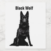Black Wolf Wijn Etiket (Enkel label)