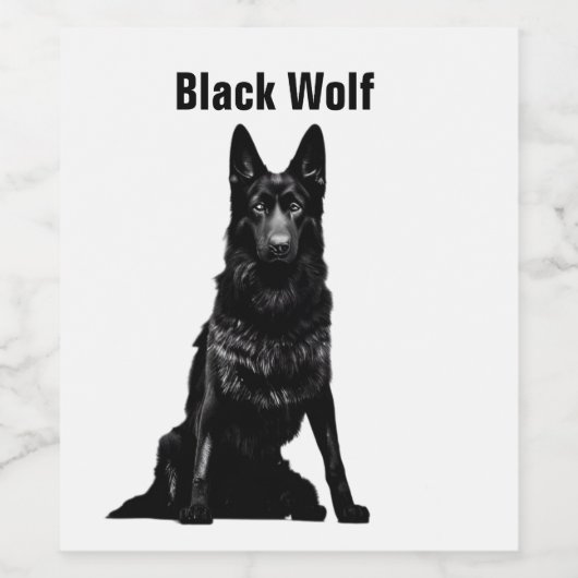 Black Wolf Wijn Etiket (Enkel label)