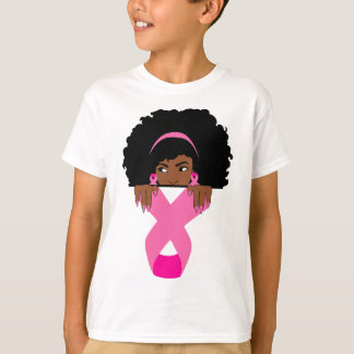 Black Wom African American Breast Cancer Awareness T-shirt