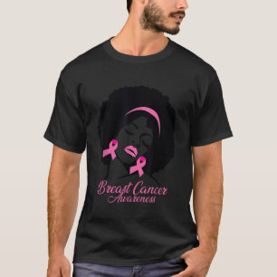 Black Wom African American Breast Cancer Awareness T-shirt