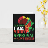 Black Woman African Ik ben wie ik ben uw goedkeuri Kaart (Gele Bloem)