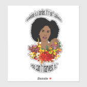 Black Woman African Proverbs knowledge Quottes art Sticker (Vel)