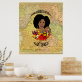 Black Woman African Proverbs Quotes Wisdom art Poster (Keuken)