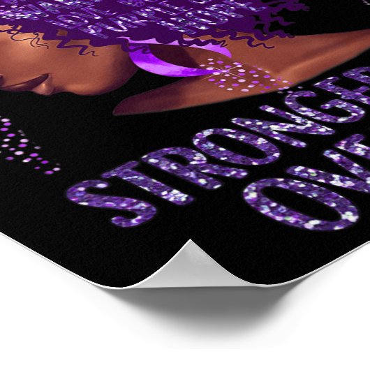 Black Woman Afro African Sterker dan Overdosis Aw Poster (Hoek)