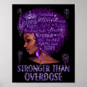 Black Woman Afro African Sterker dan Overdosis Aw Poster (Voorkant)