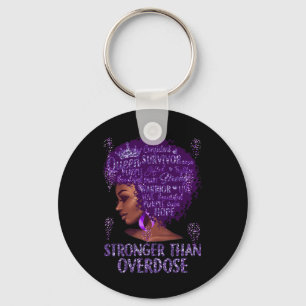 Black Woman Afro African Sterker dan Overdosis Aw Sleutelhanger