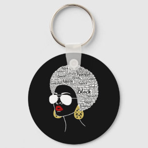 Black Woman Afro American Black History Maandag Pr Sleutelhanger