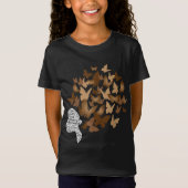 Black Woman Afro Butterfly Cool Black History Mont T-shirt (Voorkant)