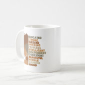 Black Woman Afro Girl Koffiemok (Voorkant links)