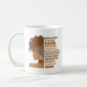 Black Woman Afro Girl Koffiemok
